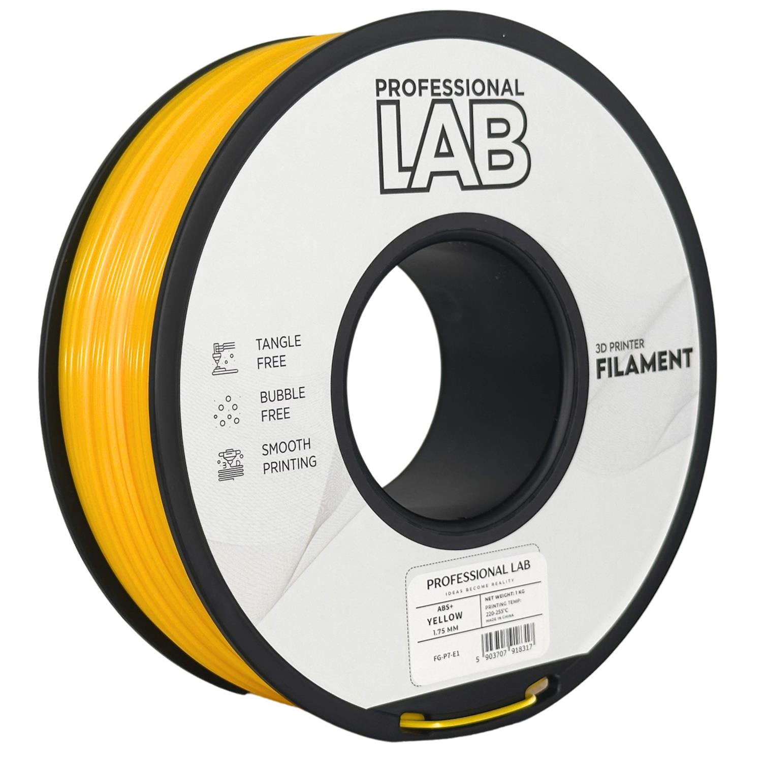 Filament 3D Profesional LAB ABS+ Yellow Filament 3D Profesional LAB ABS+ Yellow
